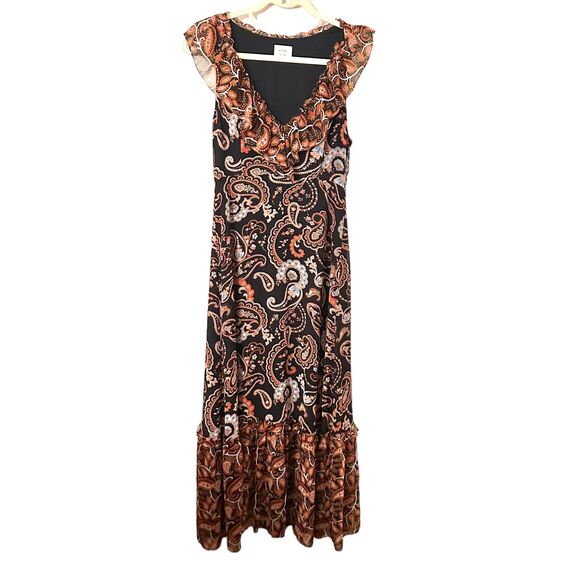 Aritzia Dresses & Skirts - ARITZIA Wilfred Paisley‎ Ruffled Maxi Dress Sz 2